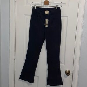 NWT black corduroy high waisted flare leg pants